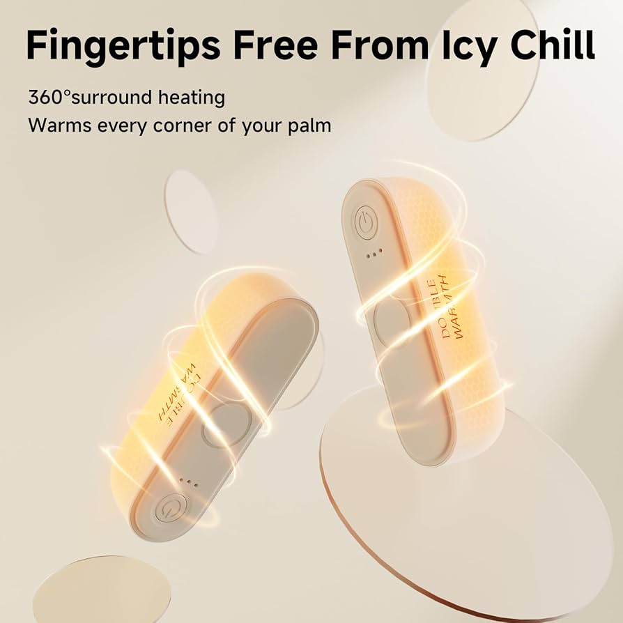 Hand Warmers Rechargeable 2 Pack by Beautiful Things:  Electric Handwarmers, Portable Pocket Heater, Gifts for Christmas, Outdoor, Hunting, Golf, Camping Accessories
