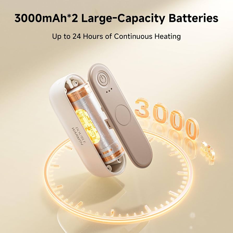 Hand Warmers Rechargeable 2 Pack by Beautiful Things:  Electric Handwarmers, Portable Pocket Heater, Gifts for Christmas, Outdoor, Hunting, Golf, Camping Accessories