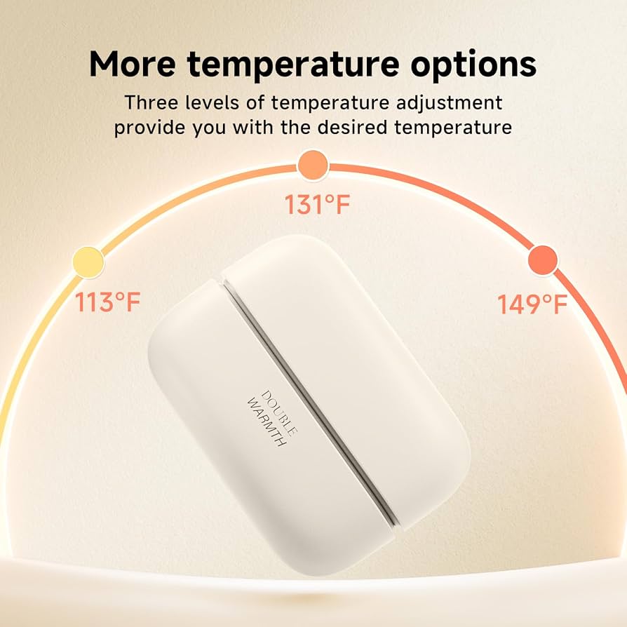 Hand Warmers Rechargeable 2 Pack by Beautiful Things:  Electric Handwarmers, Portable Pocket Heater, Gifts for Christmas, Outdoor, Hunting, Golf, Camping Accessories