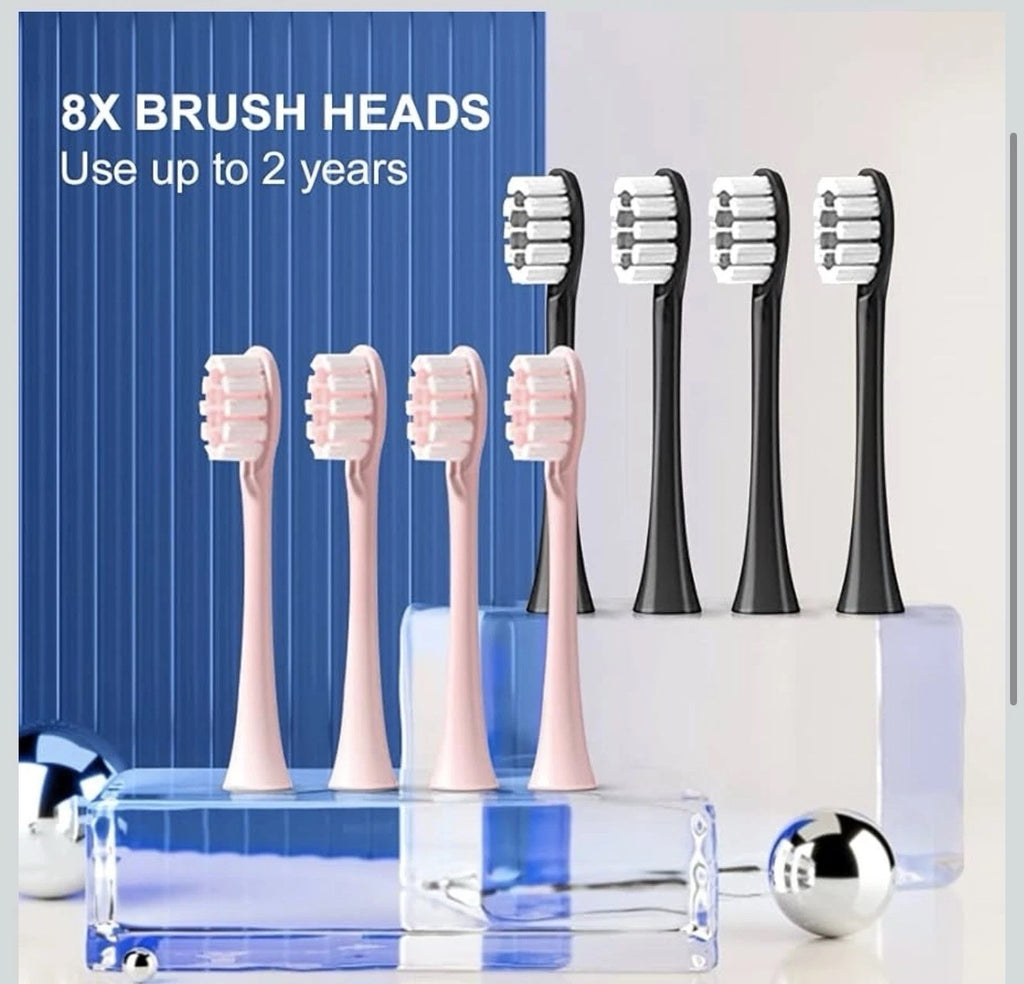 Rechargeable Ultrasonic Electric Toothbrush - IPX7 - Two Pack
