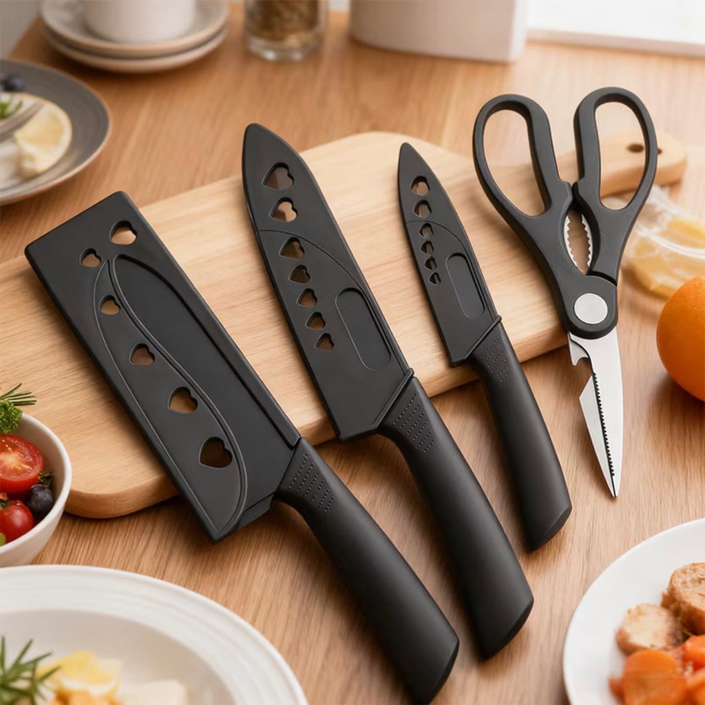 Professional 3-in-1 Stainless Steel Chef Knife Set - Kitchen Knives