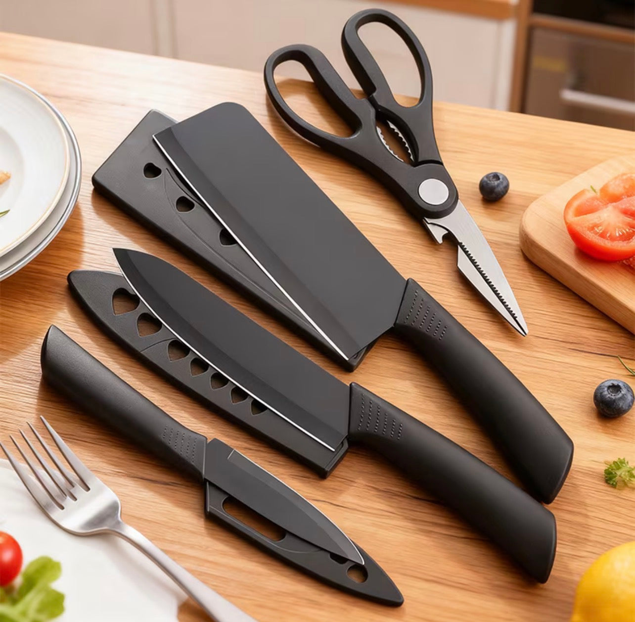 Professional 3-in-1 Stainless Steel Chef Knife Set - Kitchen Knives