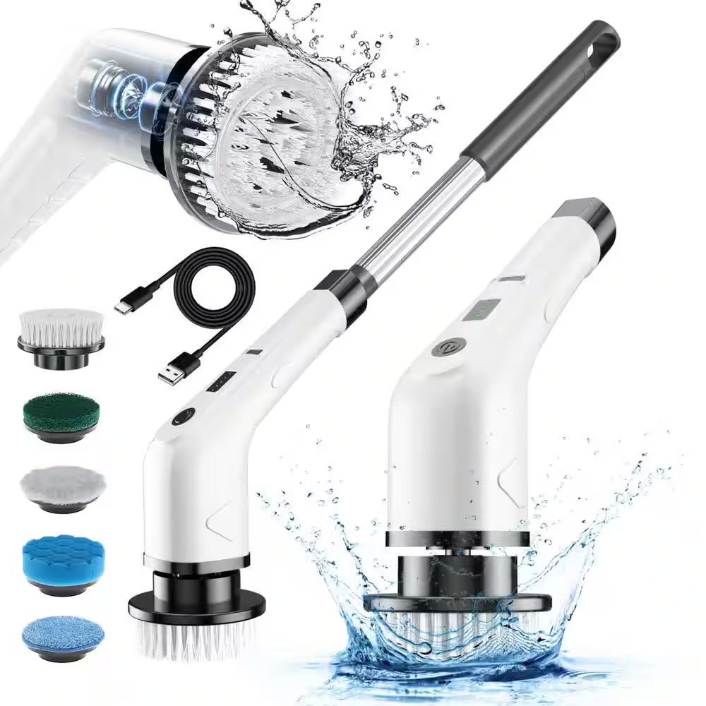 Electric Spin Scrubber (Cordless Cleaning) Brush with 6 Brush Heads - Product Code: K662