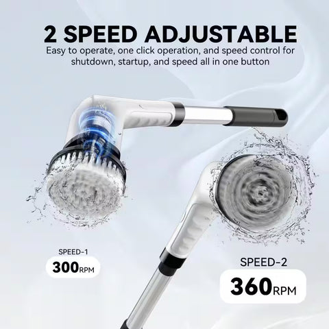 Electric Spin Scrubber (Cordless Cleaning) Brush with 6 Brush Heads - Product Code: K662