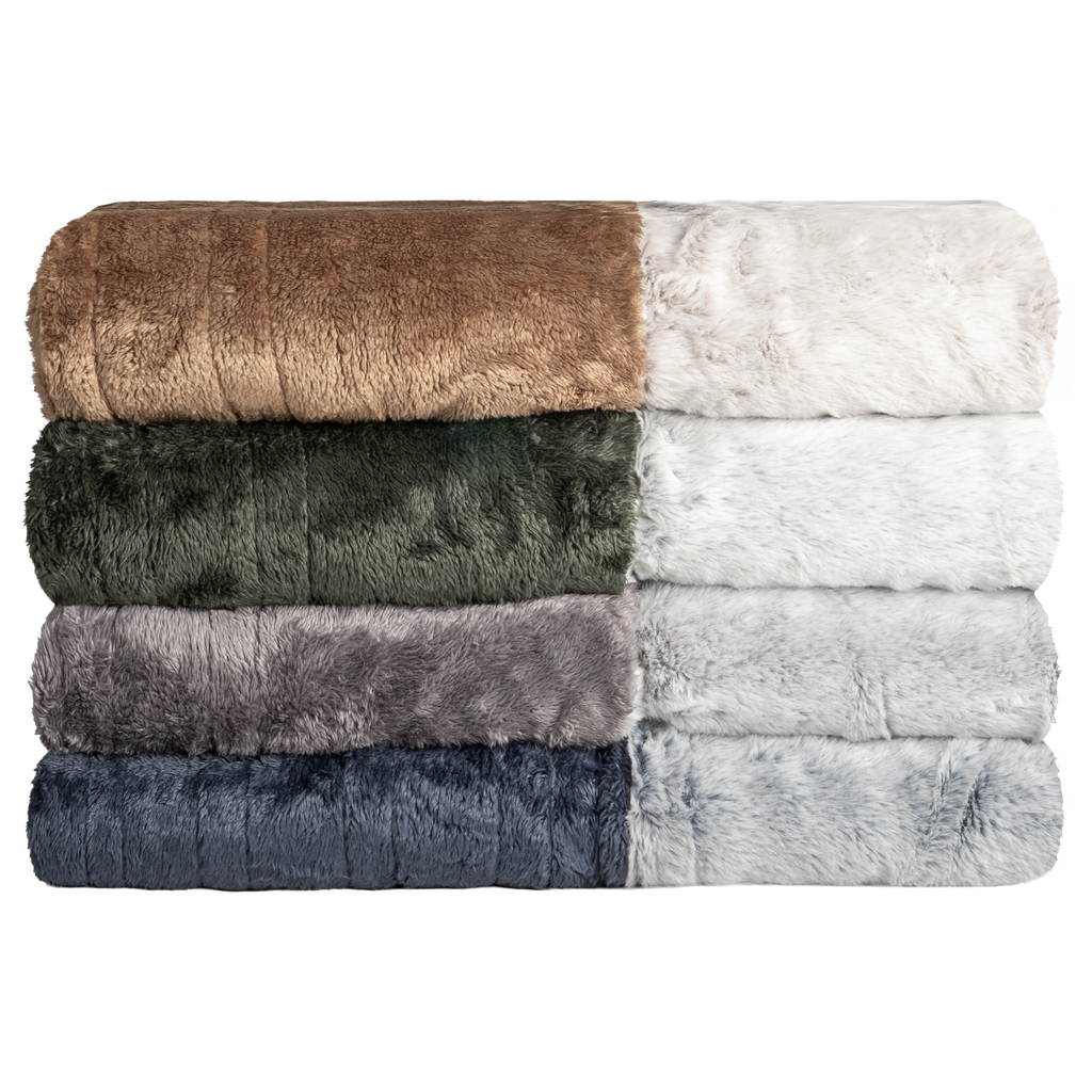 Thesis Faux Fur Reversible Heated Throw