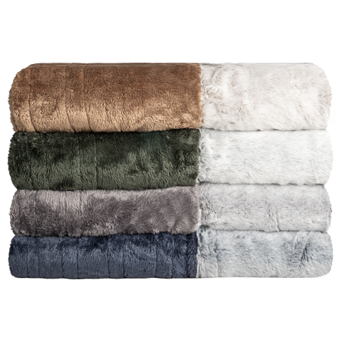 Thesis Faux Fur Reversible Heated Throw