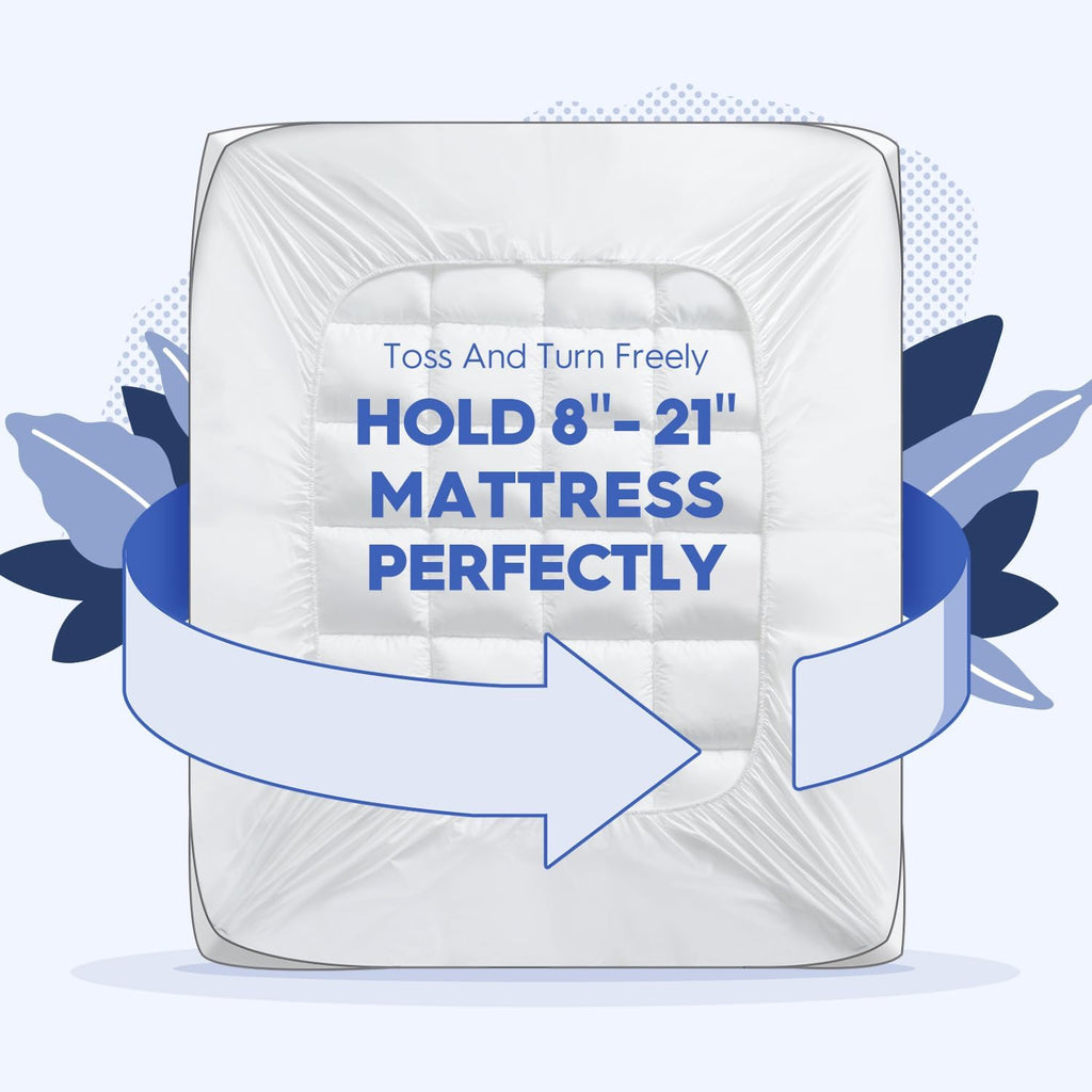 Uskrige Queen Mattress Topper, Extra Thick