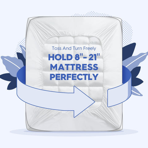 Uskrige Queen Mattress Topper, Extra Thick